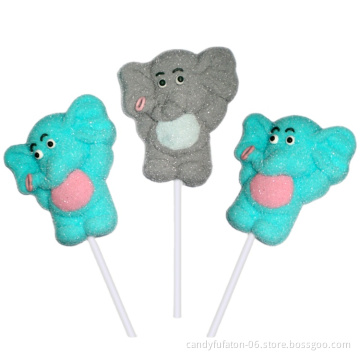 Handmade animal Elephant marshmallow lollipops candy
